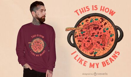 Beans with bacon quote t-shirt design Beans with bacon quote t-shirt design