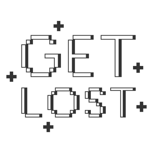 Get lost badge PNG Design