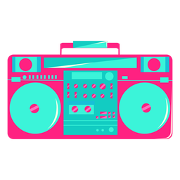 Boombox Semi Flat PNG & SVG Design For T-Shirts