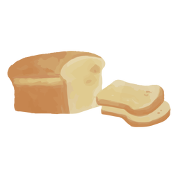 Bread toast realistic PNG Design