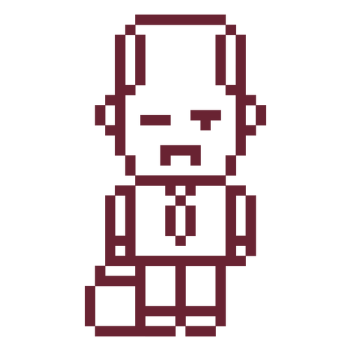 Suit man pixel art PNG Design