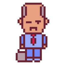 Business Man Pixel Art PNG & SVG Design For T-Shirts