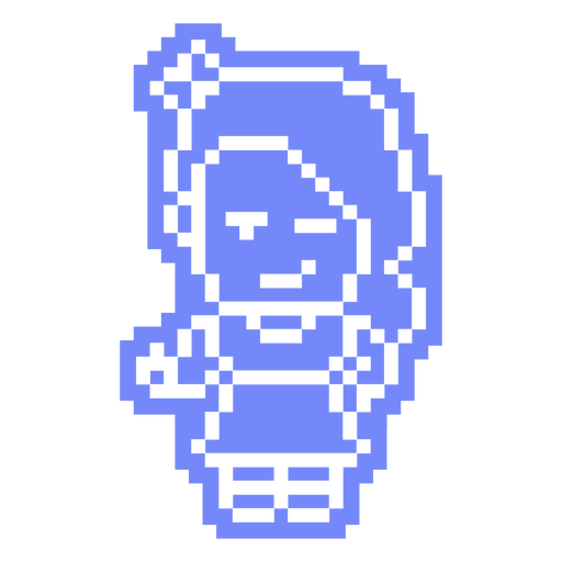 Pixel woman cut out
