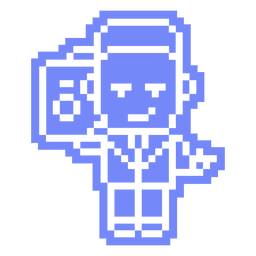 Boy with boombox cut out PNG Design