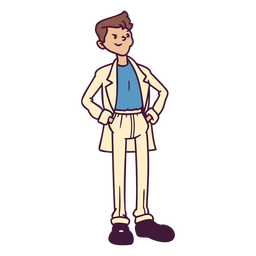 Personaje de dibujos animados de los 80 CR - 0 Diseño PNG