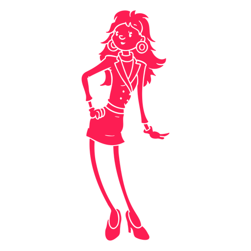 80s business woman cut out PNG Design