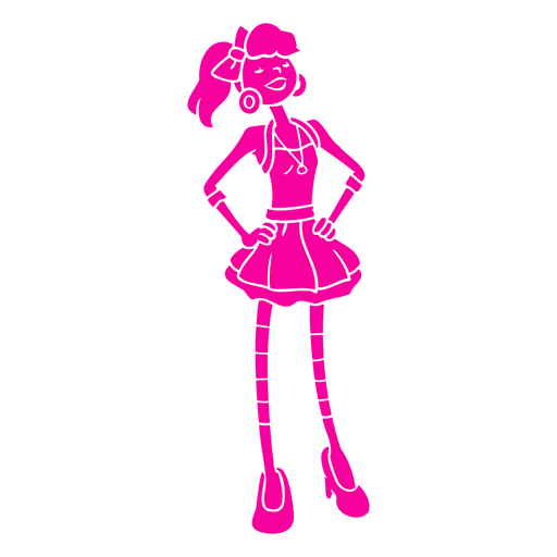 Girl in a dress cut out PNG Design