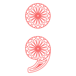 Mandala semicolon  PNG Design Transparent PNG