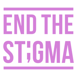 End the stigma semicolon badge Transparent PNG