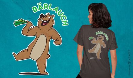 Divertido diseño de camiseta de oso riendo Divertido diseño de camiseta de oso riendo