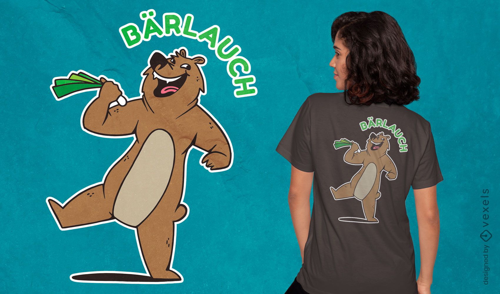 Design divertido de camisetas de urso rindo