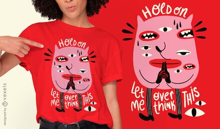 Positives abstraktes Kreaturen-T-Shirt-Design Positives abstraktes Kreaturen-T-Shirt-Design