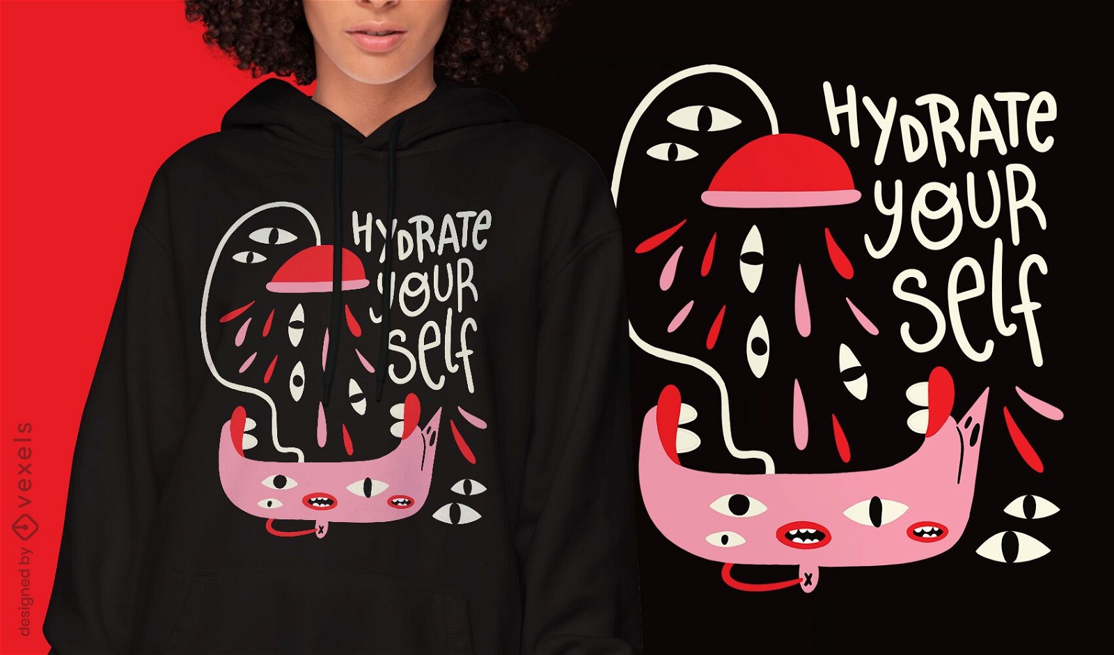 Motivational abstract creature t-shirt design