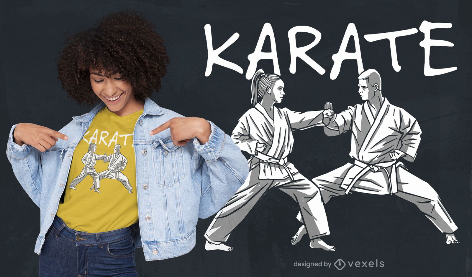 Design de camisetas de artes marciais para Karat?