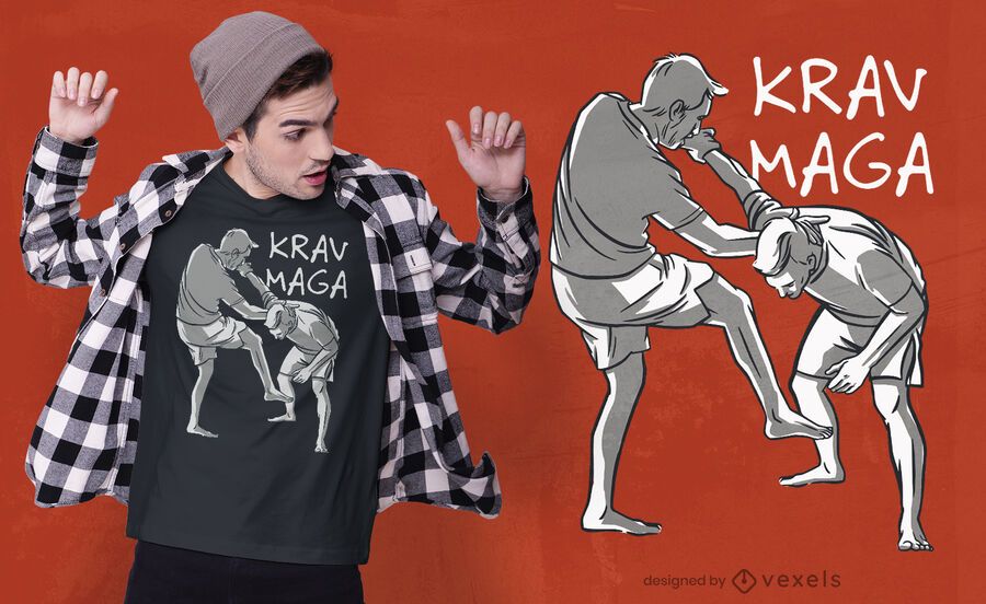 Diseño de camiseta de artes marciales krav maga. Diseño de camiseta de artes marciales krav maga.