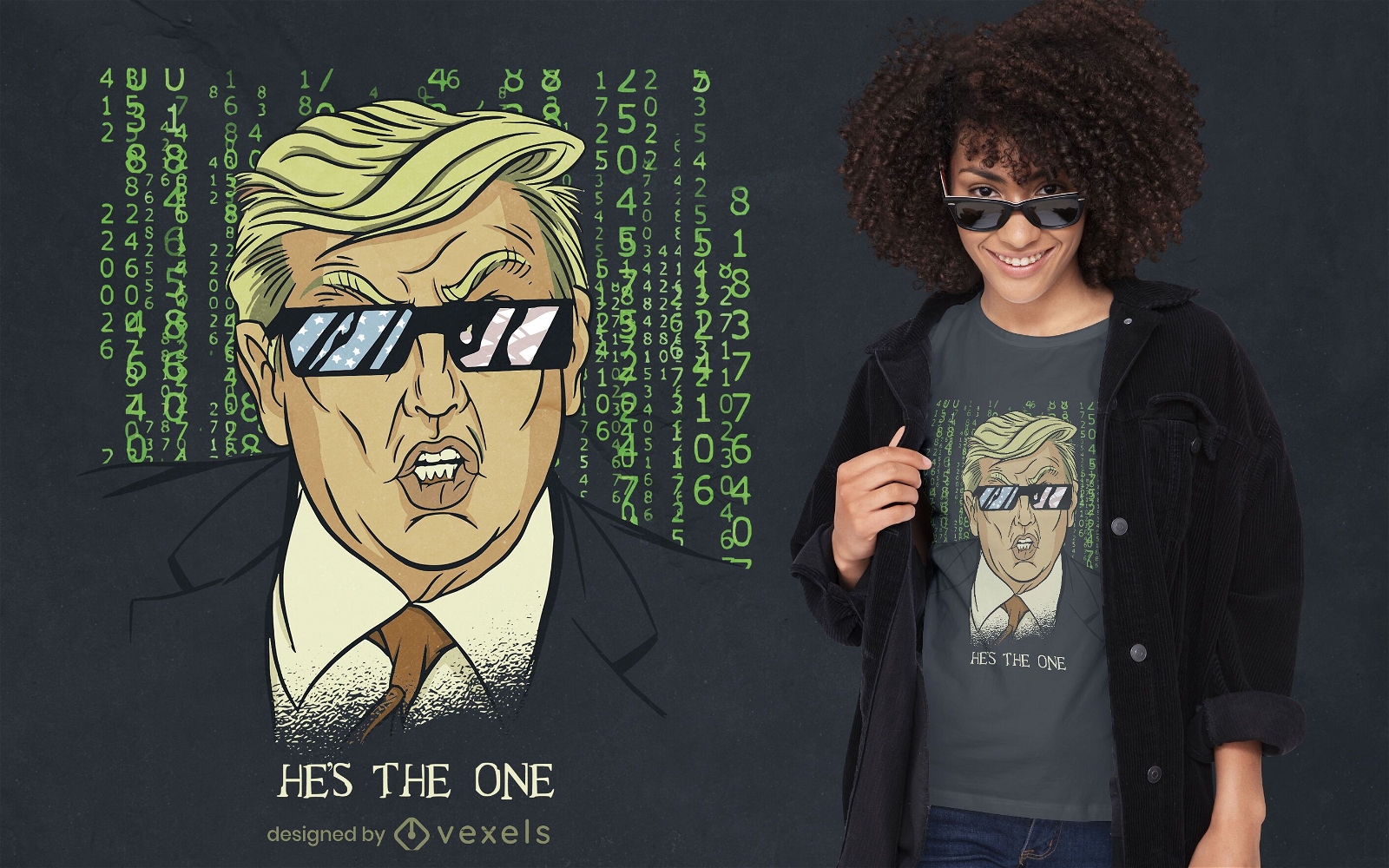 Design de t-shirt americana com paródia Trump