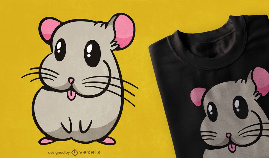 Design de t-shirt fofa animal chinchila Design de t-shirt fofa animal chinchila