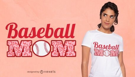 Baseball Mom Lettering Quote T-shirt Design Vector Download