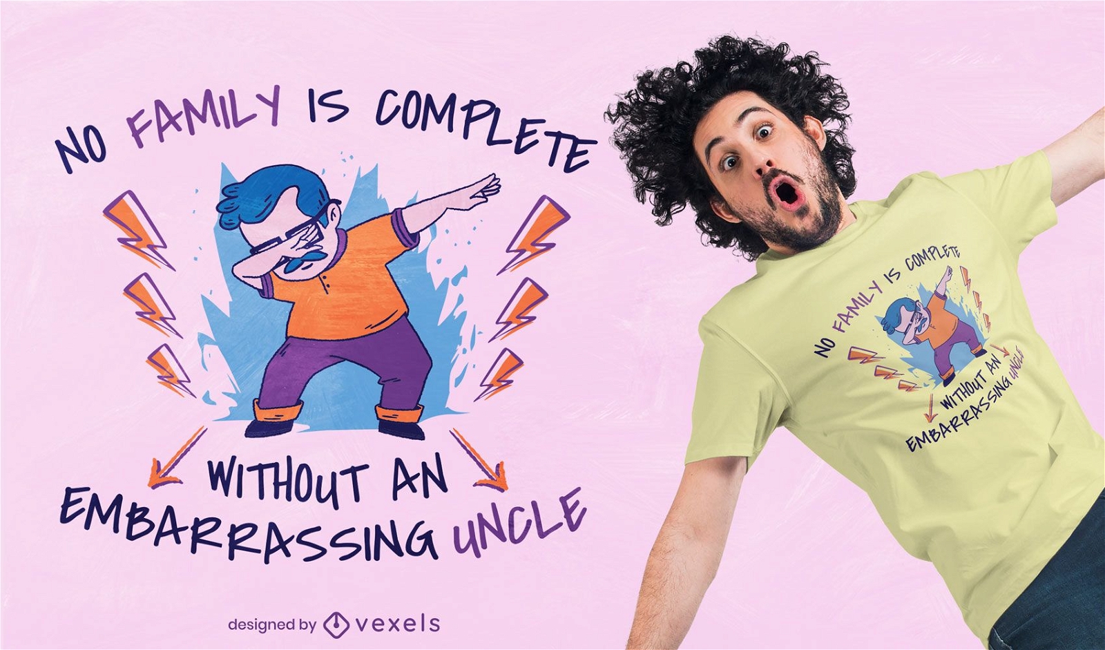 Dabbing uncle family quote t-shirt design
