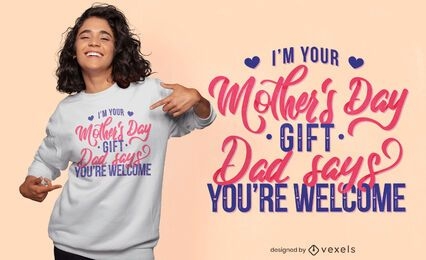 Design de t-shirt com citação engraçada para o dia das mães