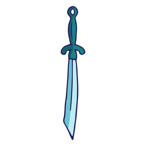 Machete style sword color stroke PNG Design