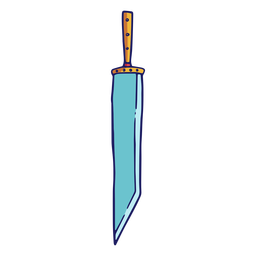 Heavy straight sword color stroke PNG Design Transparent PNG