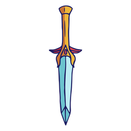 Ornamented short dagger color stroke PNG Design Transparent PNG