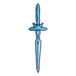 Simple thin sword color stroke