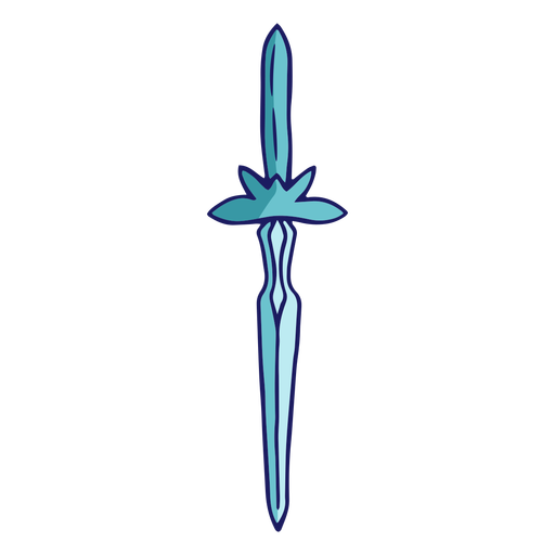 Simple thin sword color stroke PNG Design