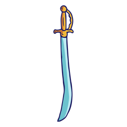 Curved thin sword color stroke Transparent PNG