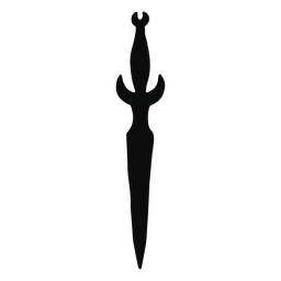 Ornamented pointy dagger silhouette PNG Design Transparent PNG