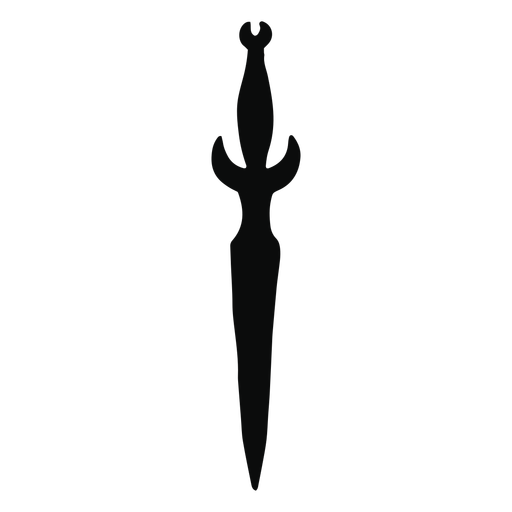 Ornamented pointy dagger silhouette PNG Design