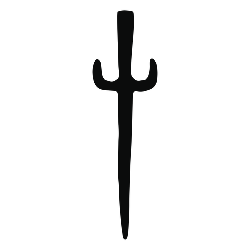 Ninja style dagger silhouette PNG Design