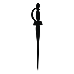 Thin sword saber silhouette PNG Design