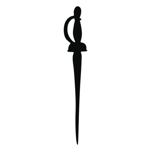 Thin sword saber silhouette