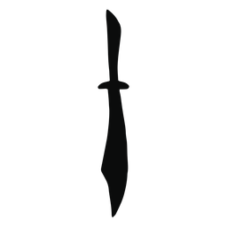 Long curved sword silhouette PNG Design Transparent PNG