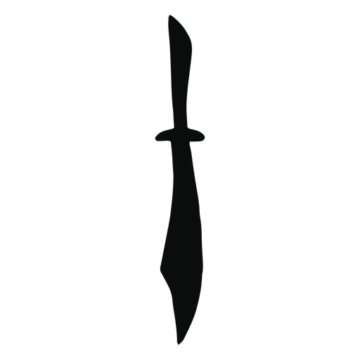 Long curved sword silhouette PNG Design
