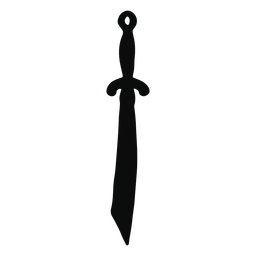 Machete style sword silhouette PNG Design