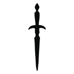 Simple straight dagger silhouette Transparent PNG