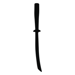 Simple katana sword silhouette Transparent PNG