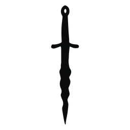 Twisted Dagger Sword Silhouette PNG & SVG Design For T-Shirts