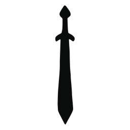 Wide straight sword silhouette PNG Design