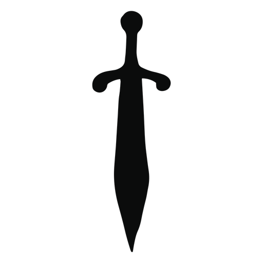 Wide straight dagger silhouette  PNG Design