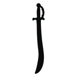 Thin curved sword silhouette PNG Design