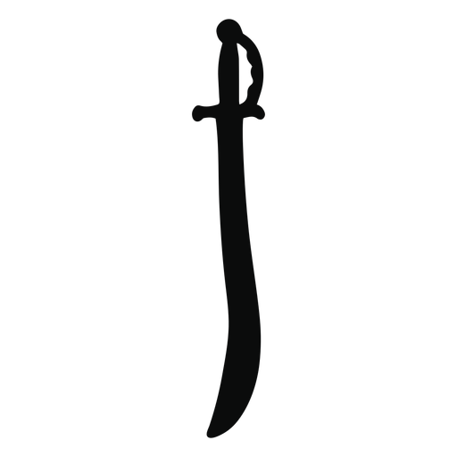 Thin curved sword silhouette