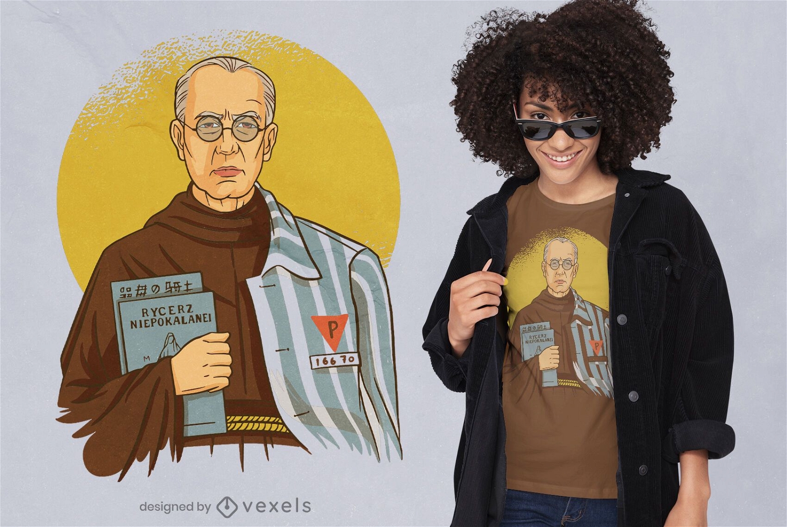 Catholic saint religion t-shirt design