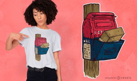 Diseño de camiseta de buzón antiguo Diseño de camiseta de buzón antiguo