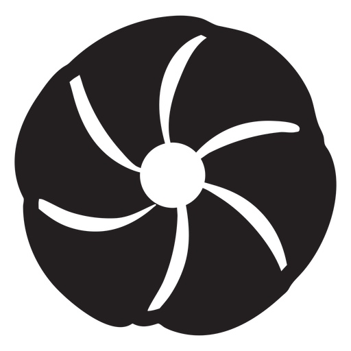 Six petals flower cut out from top PNG Design