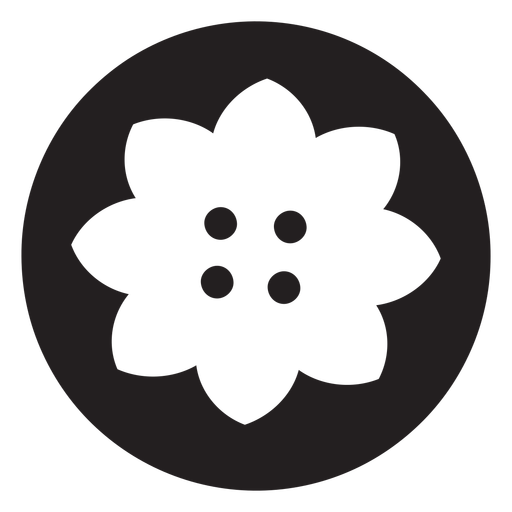 Eight petals flower cut out from top PNG Design