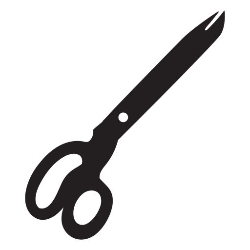 Black sewing scissors cut out PNG Design